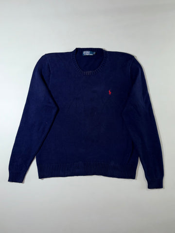 Polo Ralph Lauren Navy V-Neck Sweater (XL)
