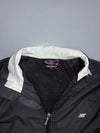 Vintage New Balance Reversible Fleece Windbreaker Jacket | Black White Full Zip NB Logo (M)