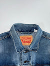 Levi’s 72334 Original Riveted Heavily Washed Faded Indigo Button-Up Trucker Denim Jacket (L)