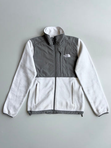 The North Face Women's White & Grey Denali Fleece Jacket – Size (S)