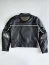 Vintage Rivet’s Pure Genuine Leather Racing Jacket With Carbon Fibre Protection (XL)