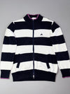 Adidas Golf Navy White Striped Full Zip Knit Sweater (S)