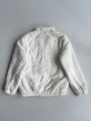 Nike Faux Fur Sherpa Full Zip Jacket — White/Black Swoosh (M)