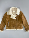 Zara Womens Outerwear Premium Original Sued Leather Jacket (Furr Inside (S/M)