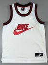 Nike Sportswear Mesh Basketball Jersey – White/Red/Black, Large (XL)