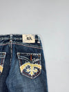 Riflessi  Dark Wash Rhinestone Bootcut Jeans (W:30|L:39)