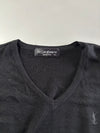 Vintage Yves Saint Laurent Pour Homme Black V-Neck Knit Sweater –  (M)