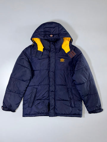 Dickies Since 1922 Hooded Puffer Jacket Navy/Yellow (L)
