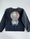 Vintage BAPE Milo Tartan Check Crewneck Sweatshirt — A Bathing Ape Y2K Graphic (M)