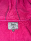 Roots Athletics Fleece-Lined Zip-Up Hoodie Purple/Pink, Beaver Logo, Thumbholes, (XS)