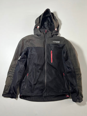 Vintage Komine Black Hooded Mesh Riding Jacket  Padded (M)