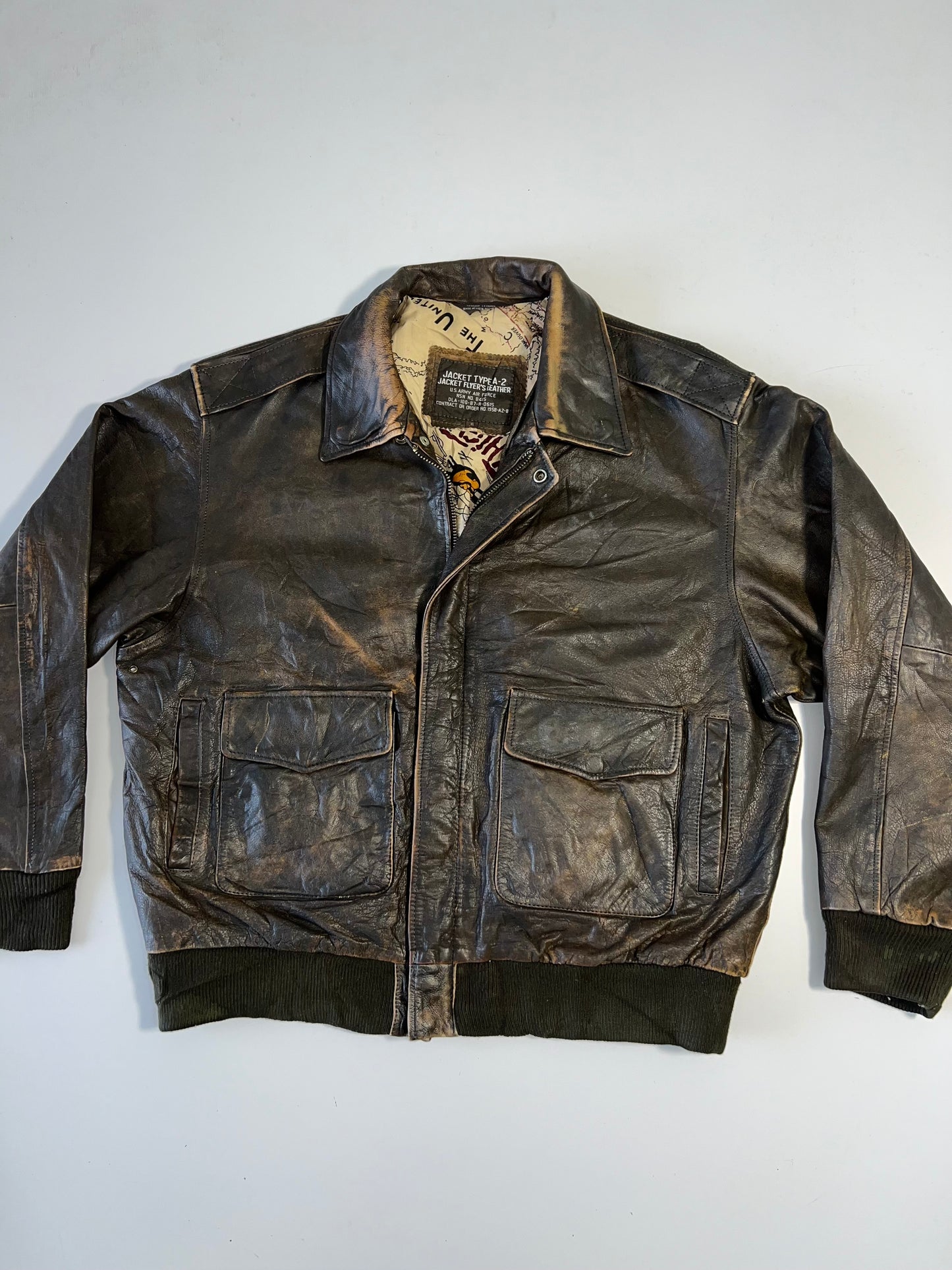 ZAir Force Type A-2 Super Premium Original Leather Jacket (Ultra rare) (XL/2XL)