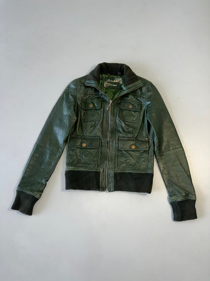 !                                                                                                                                                                                        Bershka Otiginal Leather Jacket (RARE) (XS)