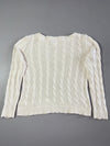 Lauren Ralph Lauren Cable Knit Boat Neck Sweater – (L)