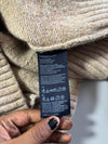 Tommy Hilfiger Tan Shawl Collar Knit Sweater with Leather Toggle (M)