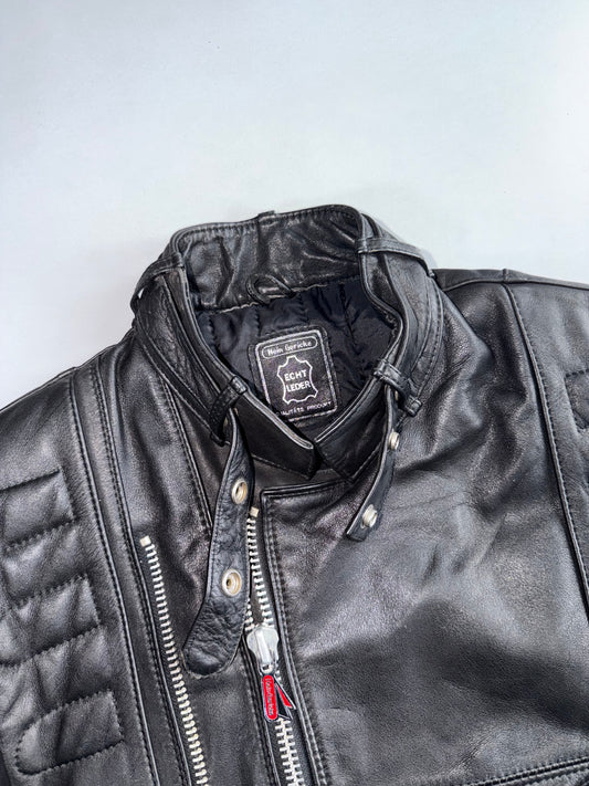 Hein Gericke Black Pure Leather Biker Jacket Multi Pocket (S/M)