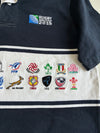 Rugby World Cup 2015 Official Navy Rugby Shirt with All 20 Team Crests (L)