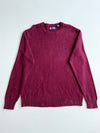 Chaps Burgundy Chunky Cotton Knit Crewneck Sweater (XL)