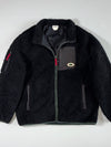 Jeep Black Sherpa Fleece Full-Zip Jacket with Contrast Chest Pocket (L)
