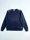 Carhartt Navy Ribbed Knit Sweater with Shoulder Patches – (M)