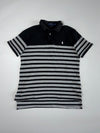 Polo Ralph Lauren | Black Grey Striped Polo T-Shirt | (XL)