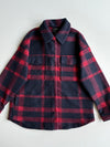 Forever 21 Red Navy Plaid Wool-Blend Shacket – (M)