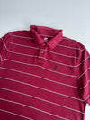 Nike Sportswear Burgundy Striped Piqué Polo T-Shirt – (XL)