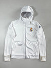 Vintage Adidas Real Madrid White Zip-Up Hoodie (S)