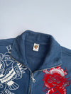Ed Hardy by Christian Audigier Vintage Full-Zip Jacket | Japanese Rising Sun Skull & Geisha Print (M/L)