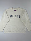 GUESS Jeans USA Cream Collegiate Logo Crewneck Sweatshirt (2XL/3XL)