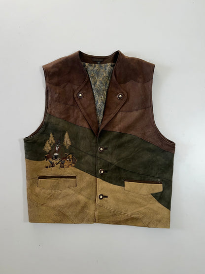 ZSuper Premium Original Leather Half Jacket (RARE ART) (L/XL)