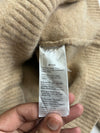 Lacoste Camel Beige Wool Blend Crewneck Sweater (S)
