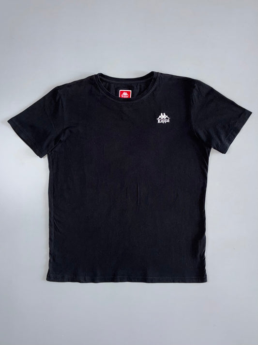 Kappa Black T-Shirt | Chest Logo (L)