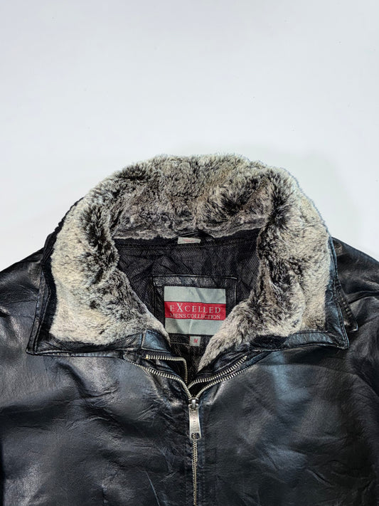 Excelled Premium Original Leather Jacket (DetechableFurr Coller)(XL)