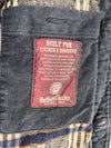 Vintage Marlboro Classics  Original Hard Canvas Trucker Jacket with Genuine Leather Collar & Plaid Flannel Lining (XL)