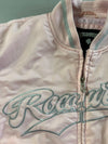 Y2K Rocawear Pink Satin Varsity Bomber Jacket (S)