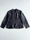 Danier Quilted Leather Moto Jacket – Navy woman’s (L)