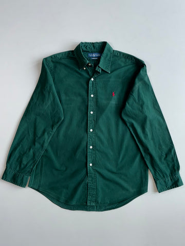 Ralph Lauren Custom Fit Forest Green Button-Down Shirt(XL)
