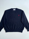 Ami Paris Ami de Coeur Heart Logo Knit Sweater – Black(M/L)