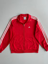 Adidas Track Jacket Red/White 3-Stripes Classic (M)