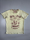 Jack & Jones Originals Crafted Quality Vintage Print Fairtrade Cotton T-Shirt Cream (XL)