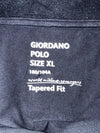 Giordano Lion Crest Polo – Black (L)