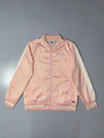 Dickies Satin Varsity Bomber Jacket – Baby Pink (S)