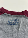 Levi’s Grey Maroon Raglan Crewneck Sweatshirt(XS)