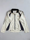 Vintage Adidas Track Jacket – Cream & Navy, Gold Logo (S)