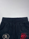 Japanese Oni Kanji & Dragon Embroidered Multi-Pocket Joggers (W:33) (L:38)
