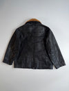 Vintage Yves Saint Laurent Pour Homme Black Leather Shearling Collar Jacket (L/XL)