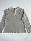 Polo Ralph Lauren | Grey Waffle Knit Thermal Henley (XL)
