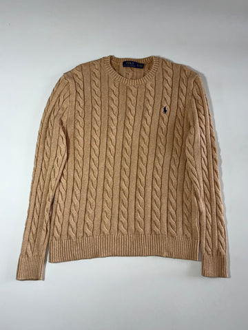Polo Ralph Lauren Cable Knit Sweater – Camel/Tan (M/L)