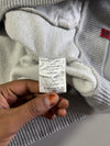 Onirari Grey Varsity Zip-Up Hoodie – Embroidered Patch | (M)